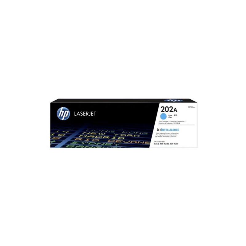 HP 202A CYAN LASERJET TONER 1.3K FOR M254DW M254NW M280NW M281FDN M281FDW