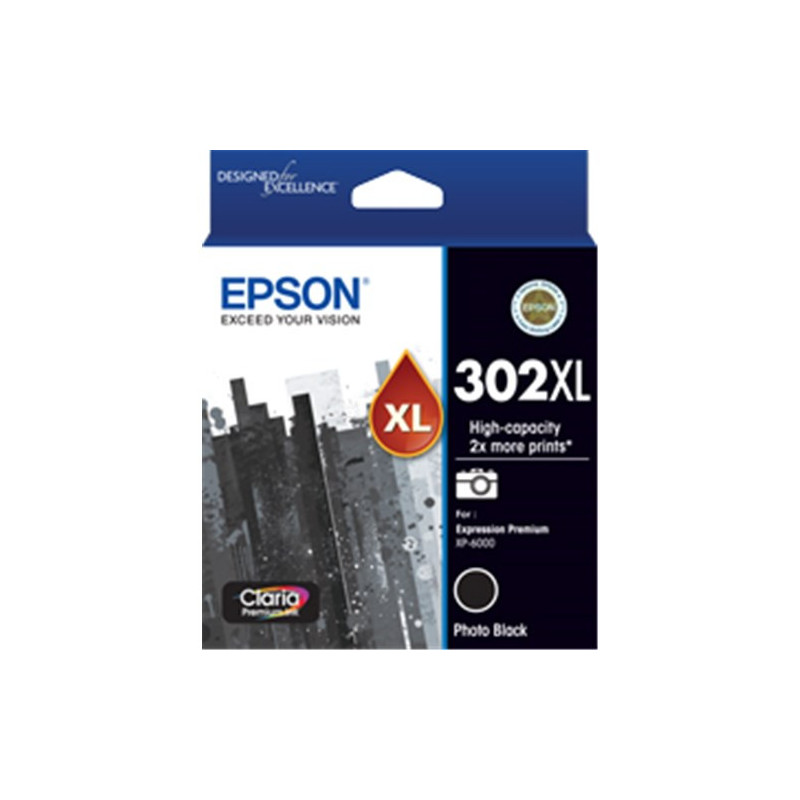 EPSON 302XL PHOTO BLACK INK CLARIA PREMIUM FOR EXPRESSION PREMIUM XP-6000