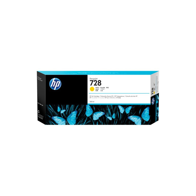 HP 728 300-ml YELLOW DESIGN JET INK CARTRIDGE