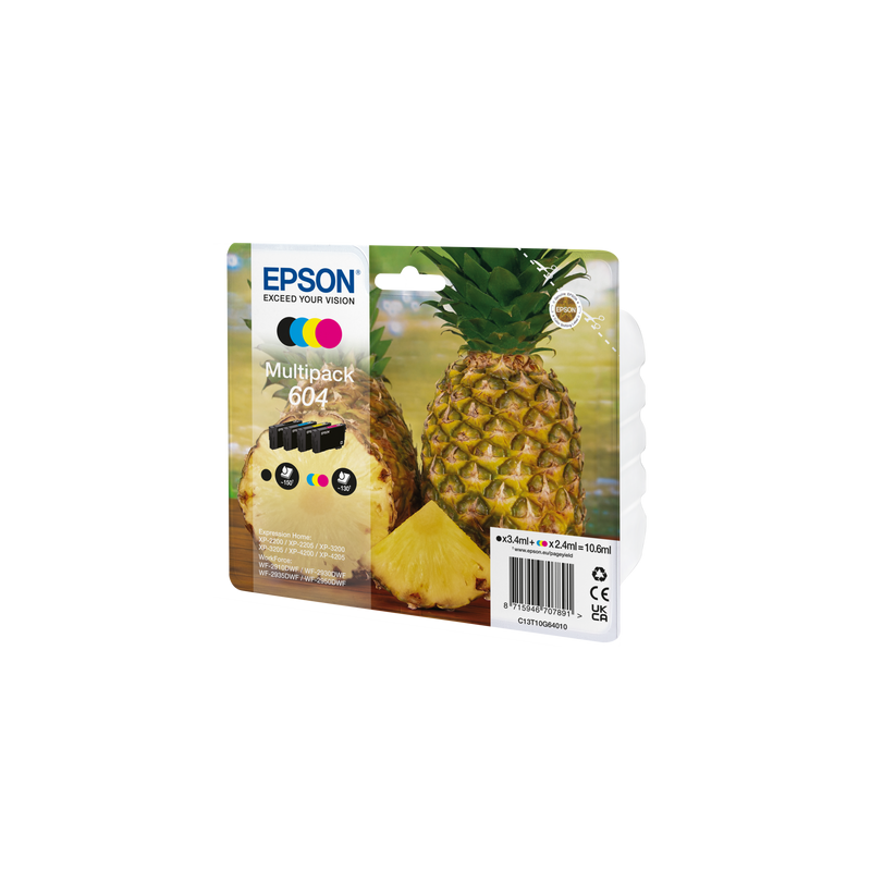 EPSON 604 STD MULTIPACK XP-2200 XP-3200 XP-4200 WF-2910 WF-2930 WF-2950