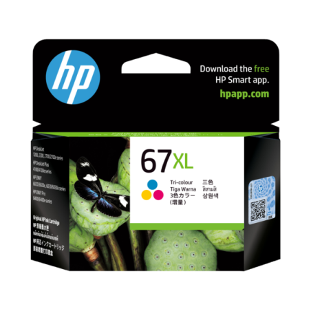 HP 67XL TRI-COLOR ORIGINAL INK CARTRIDGE 200 PAGE YIELD