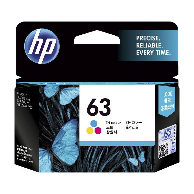 HP 63 TRI-COLOR ORIGINAL INK CARTRIDGE