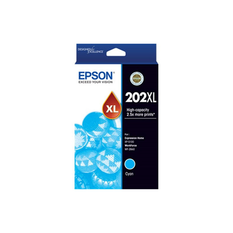 EPSON C13T02P292 202XL CYAN INK FOR XP-5100 WF-2860