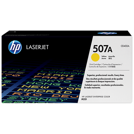 HP 507A YELLOW TONER 6000 PAGE YIELD FOR M551