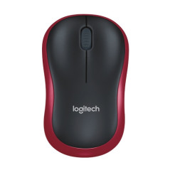 Logitech M185 Wireless Mouse - Red