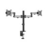 Brateck Dual Monitor Premium Aluminum Articulating Monitor Arm Fit Most 17in-32in Monitors Up to 8kg per screen VESA 75x75/100x1