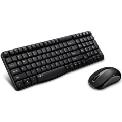 Rapoo X1800S 2.4GHz Wireless Keyboard Mouse Combo Black