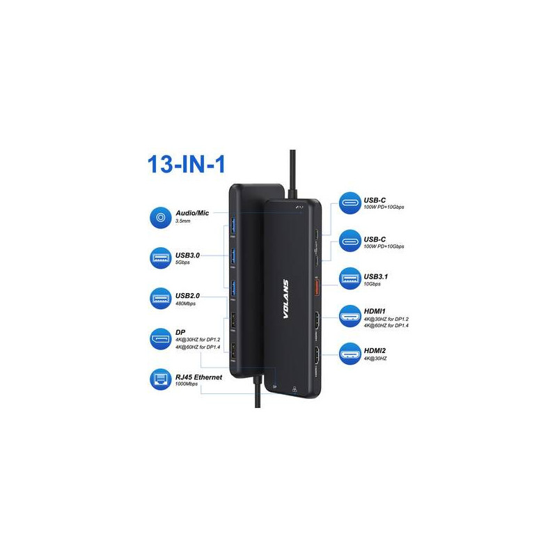 VOL DOC USB-C-ALUM-VL-UCH2P