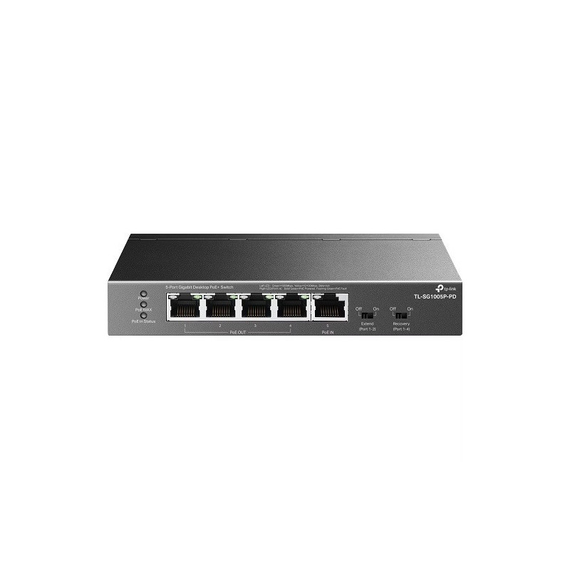 TP-LINK 5-PORT UNMANAGED GIGABIT SWITCH, POE+(4), PWRD POE IN, 5YR