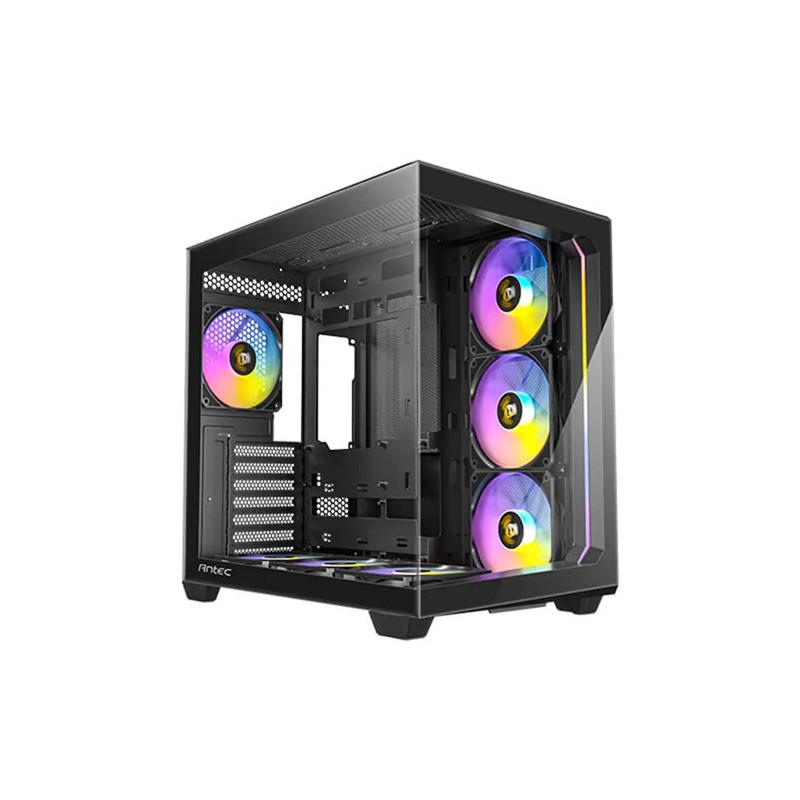 Antec C5 ARGB ATX, mATX Seamless Edge to Edge, Black, 270 degrees, 7x ARGB + PWM Controller, 4090 Back Connect, USB-C, Dual Cham