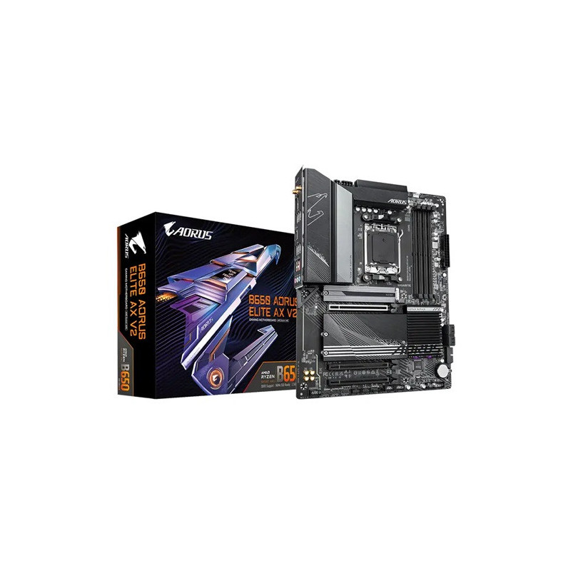Gigabyte B650 AORUS ELITE AX 1.0 AMD AM5 ATX Motherboard 4x DDR5~128GB,3x PCIe x16, 3x M.2, 4x SATA 6, 7x USB 3.2, 1x USB-C, 4x 