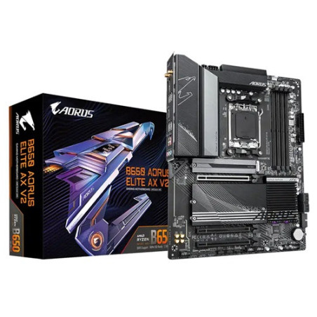 Gigabyte B650 AORUS ELITE AX 1.0 AMD AM5 ATX Motherboard 4x DDR5~128GB,3x PCIe x16, 3x M.2, 4x SATA 6, 7x USB 3.2, 1x USB-C, 4x 