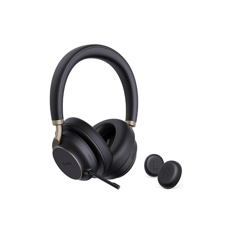Yealink (BH76P-BL-Teams-C/A) Microsoft Certified Teams Bluetooth Wireless Stereo Headset, Black, ANC, Over the Ear, USB-C/A