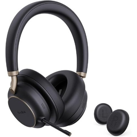 Yealink (BH76P-BL-Teams-C/A) Microsoft Certified Teams Bluetooth Wireless Stereo Headset, Black, ANC, Over the Ear, USB-C/A