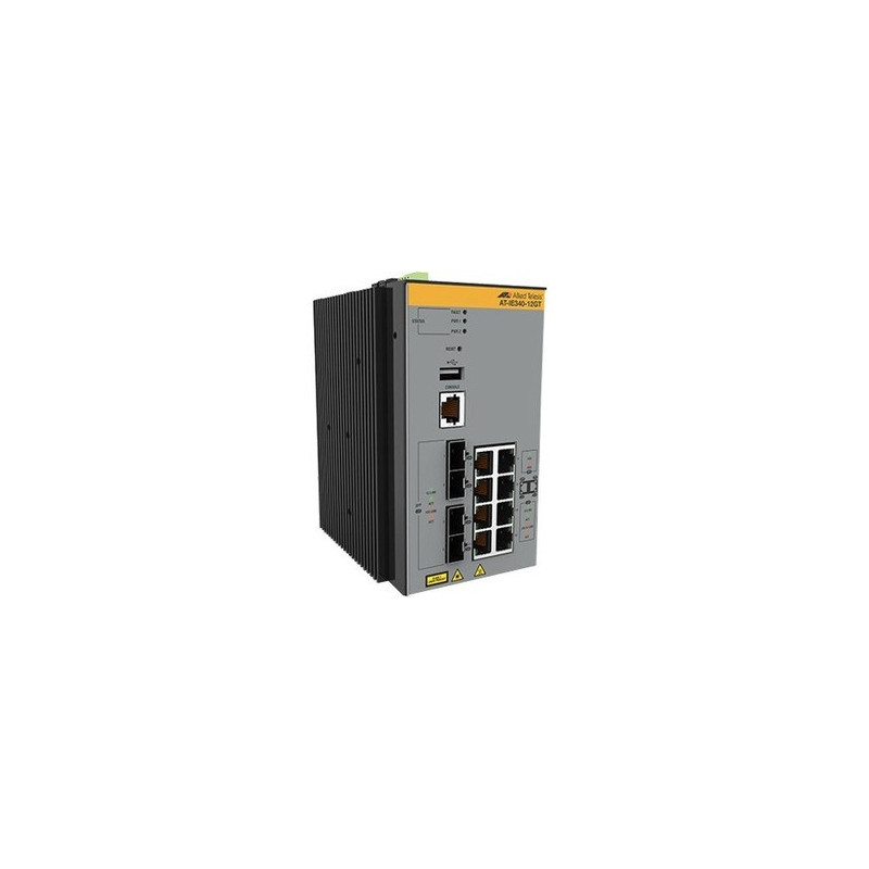 Allied Telesis 8x 10/100/1000T POE+ ports,  4x 100/1000X SFP, Advanced L3 industrial switch, DC power supplies.
