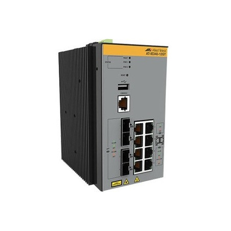 Allied Telesis 8x 10/100/1000T POE+ ports,  4x 100/1000X SFP, Advanced L3 industrial switch, DC power supplies.