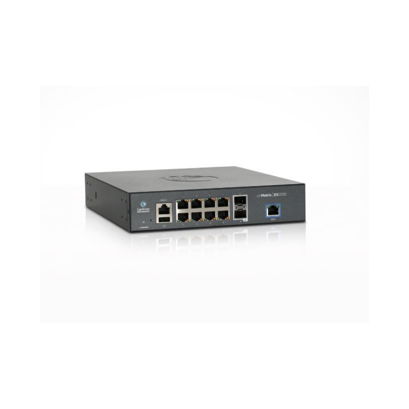 Cambium cnMatrix EX1010-P, Intelligent Ethernet PoE+ Switch, 8 1Gbps and 2 1Gbps SFP fiber ports