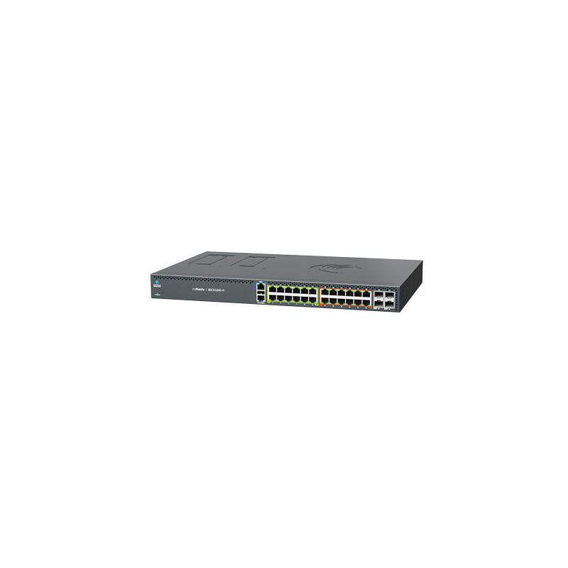 Cambium cnMatrix EX3028R-P, Intelligent Ethernet Switch, 24 1G(12 PoE+ ports and 12 4PPoE ports(60W)) and 4 SFP+ ports, ,  Dual/