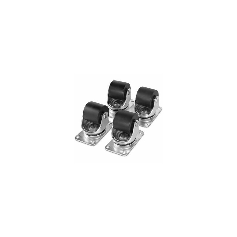 CyberPower CRA60002 2" Caster Kit, 4 Per Pack with 4X Leveling feet and 2X L-Shape Plates