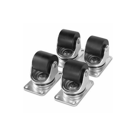 CyberPower CRA60002 2" Caster Kit, 4 Per Pack with 4X Leveling feet and 2X L-Shape Plates