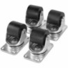 CyberPower CRA60002 2" Caster Kit, 4 Per Pack with 4X Leveling feet and 2X L-Shape Plates