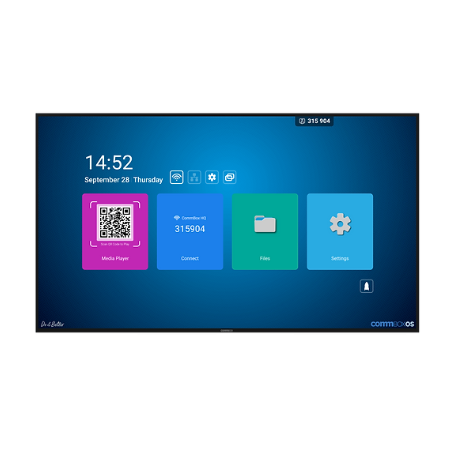 CommBox (CBDI0186) Intelligent Display 86" 4K UHD Display, WiFi, LAN, Hdmi, DP, Vga, Wall Bracket, 5Yr Wty
