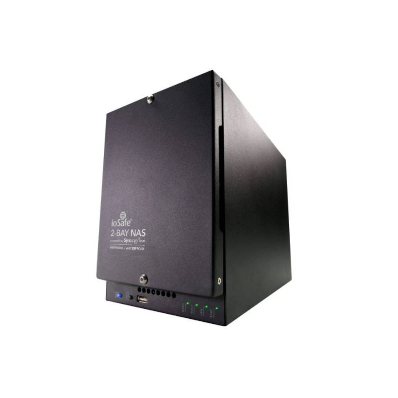 ioSafe 218 DISKLESS NAS - Two bay fireproof/waterproof NAS device with RAID 1, powered by Synology