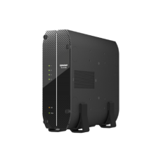 QNAP TS-410E-8G, 4-bay Tower NAS ; Intel Celeron J6412 quad-core, onboard 8GB RAM (not expandable), 4 x 2.5-inch SATA slots, 2 x