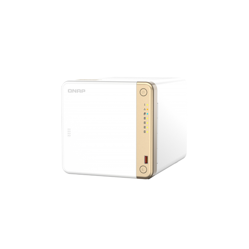 QNAP TS-462-4G, 4-Bay desktop NAS,Intel Celeron N4505 dual-core, 4 GB DDR4 onboard not expandable, 4 x 3.5"/2.5" SATA 6Gb/s driv