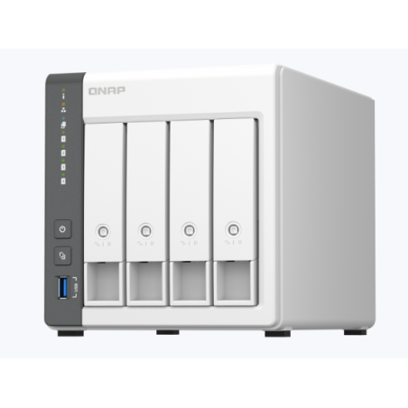 QNAP TS-433-4G, 4-bay ARM 4C 2.0GHz ; 4 x SATA 6Gb/s 3.5"/2.5"; 4GB RAM on-board; 1 x GbE; 1 x 2.5GbE ; 1 x USB3.2 Gen1 and 2 x 