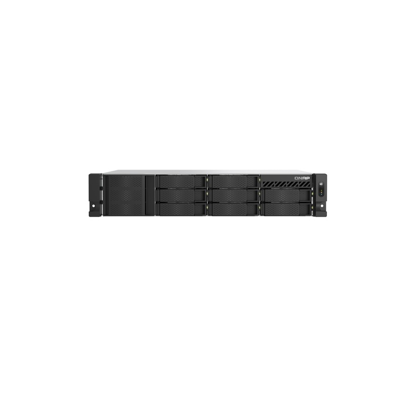 QNAP TS-855eU-RP-8G, 2U short-depth rackmount NAS with 8-core computing power, Intel Atom C5125 8-core processor, 2.8GHz, 8 GB S