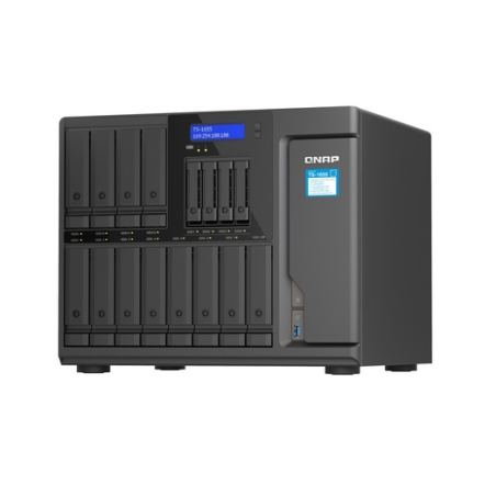 QNAP TS-1655-8G, Intel Atom C5125 8-core processor, 2.8GHz, 8 GB UDIMM DDR4 (max 128GB), 12 x 3.5-inch + 4 x 2.5-inch SATA 6Gb/s