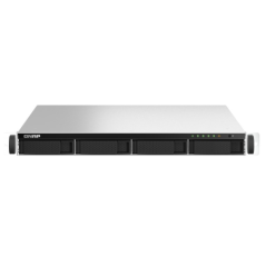 QNAP TS-464U-RP-8G,1U 4-Bay rackmount NAS, IntelÂ® CeleronÂ® N5105/N5095 quad-core, 8GB RAM onboard (not expandable), 4 x 3.5"/2