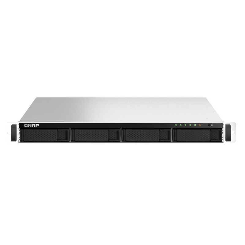 QNAP TS-464U-RP-8G,1U 4-Bay rackmount NAS, IntelÂ® CeleronÂ® N5105/N5095 quad-core, 8GB RAM onboard (not expandable), 4 x 3.5"/2