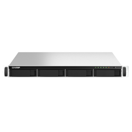 QNAP TS-464U-RP-8G,1U 4-Bay rackmount NAS, IntelÂ® CeleronÂ® N5105/N5095 quad-core, 8GB RAM onboard (not expandable), 4 x 3.5"/2