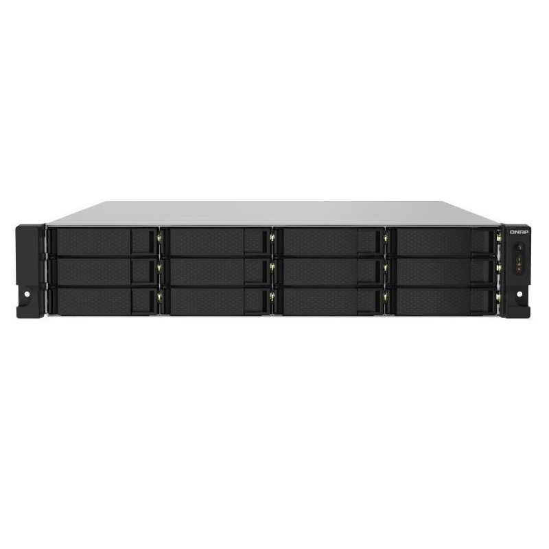 QNAP TS-1232PXU-RP-4G 12-Bay 2U rackmount NAS Cortex-A57 quad-core 1.7GHz CPU, 4GB DDR4 UDIMM RAM (max 16GB), SATA 6Gb/s, redund