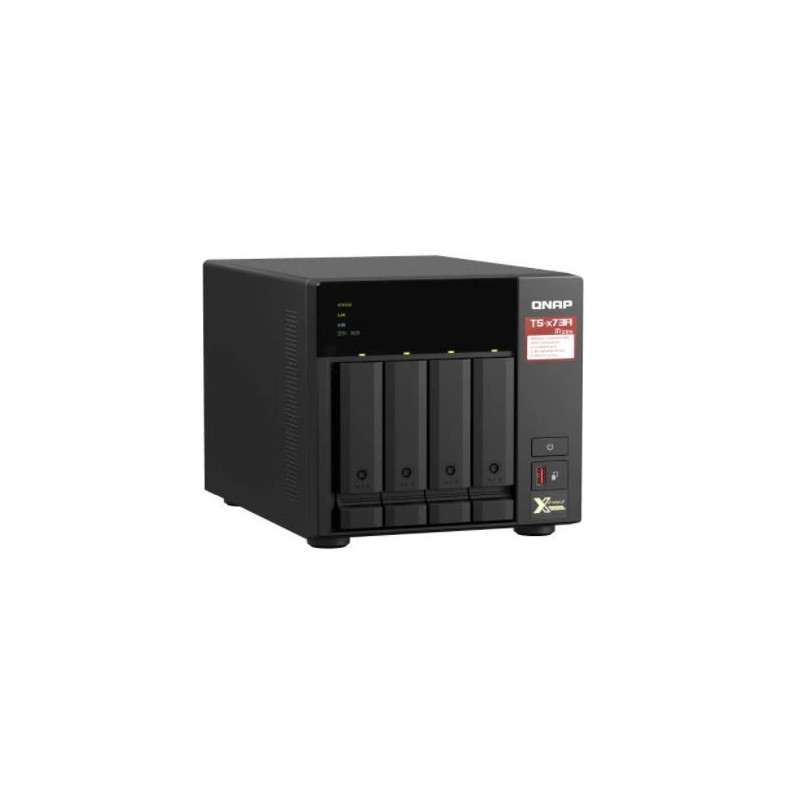 QNAP TS-473A-8G 4-Bay NAS, AMD V1500B quad-core 2.2 GHz processor, 8GB DDR4 RAM (max 64GB), 4x 2.5"/3.5" + 2x M.2 2280 PCIe Gen3