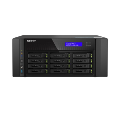 QNAP TS-h1290FX-7232P-64G, 12-Bay U.2 NVMe PCIe Gen4 x4 all-flash desktop NAS, AMD EPYC 7232P, 12 x 2.5" U.2 NVMe / SATA SSD bay