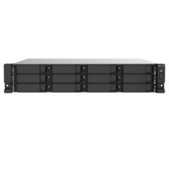 QNAP TS-1273AU-RP-8G 12-bay rackmount NAS, AMD Ryzenâ„¢ Embedded V1500B quad-core 2.2 GHz processor, 8GB DDR4 RAM (max 32GB), 3y