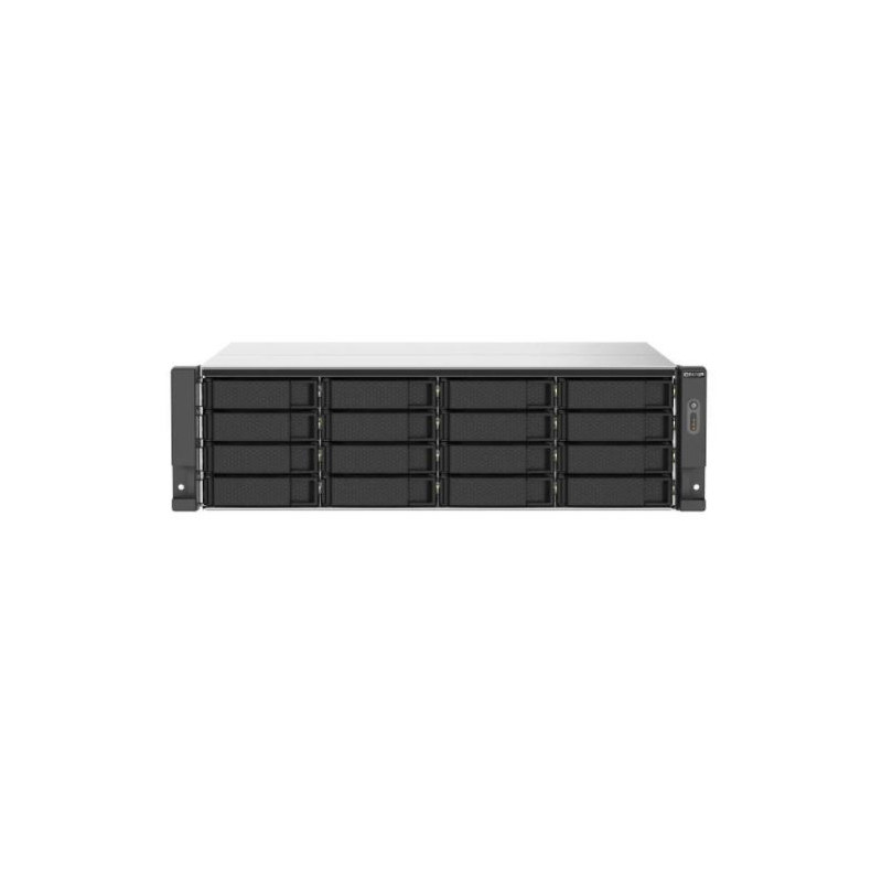 QNAP TS-1673AU-RP-16G 16-bay rackmount NAS, AMD Ryzenâ„¢ Embedded V1500B quad-core 2.2 GHz processor, 16GB DDR4 RAM (max 64GB), 