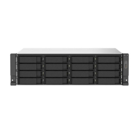 QNAP TS-1673AU-RP-16G 16-bay rackmount NAS, AMD Ryzenâ„¢ Embedded V1500B quad-core 2.2 GHz processor, 16GB DDR4 RAM (max 64GB), 