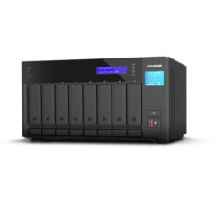 QNAP TVS-h874T-i9-64G, 8-bay QuTS hero NAS, Intel Core i9 16-core /24-thread, 64GB SO-DIMM DDR4,  2 x 2.5GbE, 2 x Thunderbolt 4,