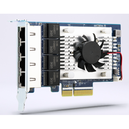 QNAP quad-port 5GbE multi-Gig expansion card;Aquantia AQC111C;Gen3 x 4;low profile [QXG-5G4T-111C]