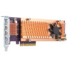 QNAP DUAL M.2 22110/2280 PCIE (Gen3 x 4) NVME SSD EXPANSION CARD. PCIe and Lanes: PCIe Gen3 x 8. Low-profile flat and Full-heigh