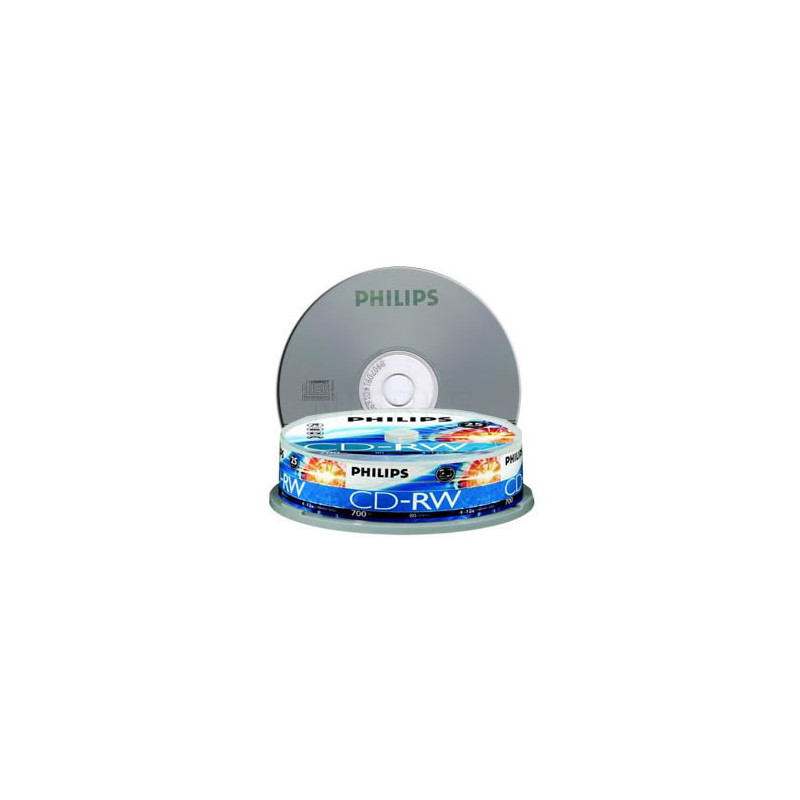 Philips CDRW 1X-12X 80 mins (Tube of 10)