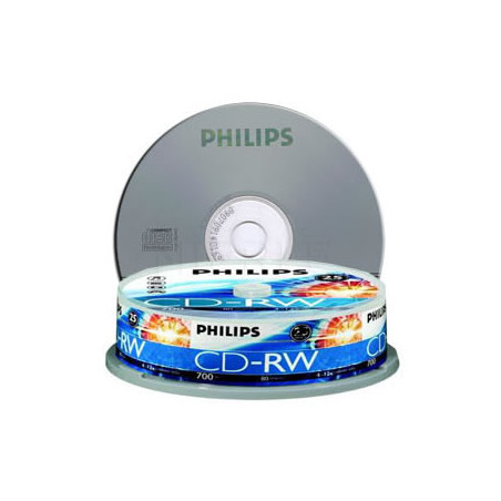 Philips CDRW 1X-12X 80 mins (Tube of 10)