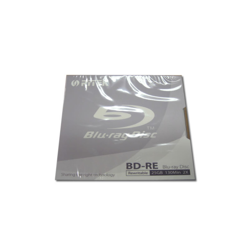 Ritek Blu-Ray BD-RE Rewritable 25GB 2X 130Min Jewel Case