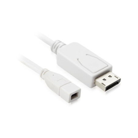 HIGH QUALITY 2M DISPLAY PORT MALE TO MINI DISPLAY PORT FEMALE CABLE WHITE