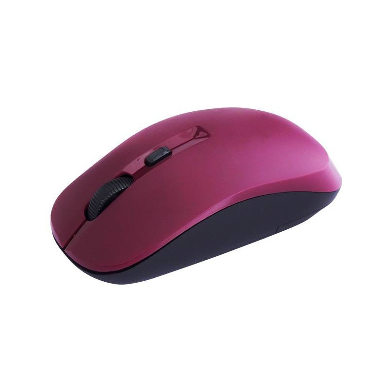 CLiPtec SMOOTH MAX 1600DPI 2.4GHZ WIRELESS OPTICAL MOUSE - Maroon