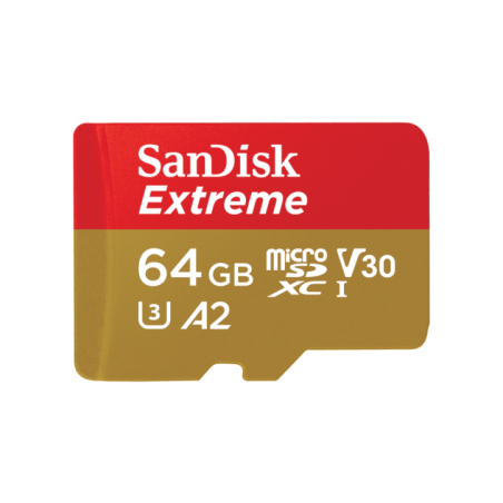 SanDisk 64GB Extreme microSDXC UHS-I Card SDSQXAH-064G-GN6MN